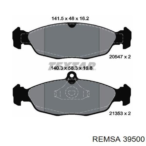 39500 Remsa колодки гальмівні передні, дискові