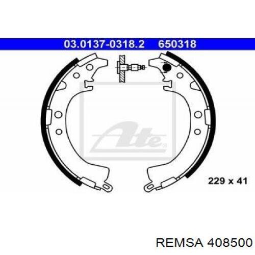 Колодки гальмові задні, барабанні 408500 Remsa