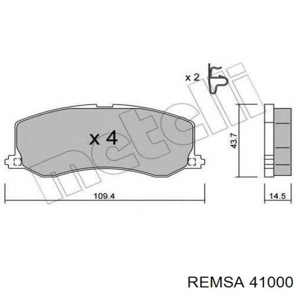 41000 Remsa колодки гальмівні передні, дискові