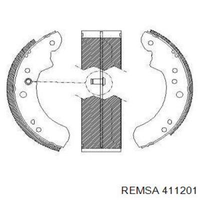 Колодки гальмові задні, барабанні Remsa 411201 ціна, від 31.59 USD