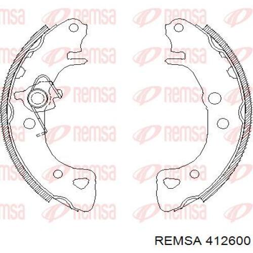 Колодки гальмові задні, барабанні 412600 Remsa