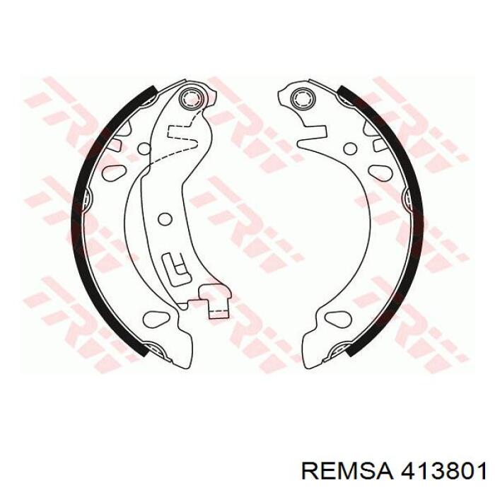 Колодки гальмові задні, барабанні Remsa 413801 ціна, від 24.99 USD