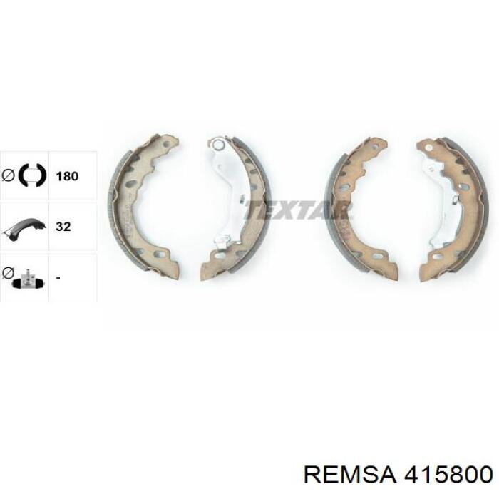 Колодки гальмові задні, барабанні Remsa 415800 ціна, від 19.72 USD