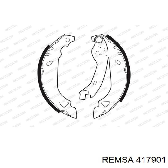 Колодки гальмові задні, барабанні Remsa 417901 ціна, від 16.31 USD