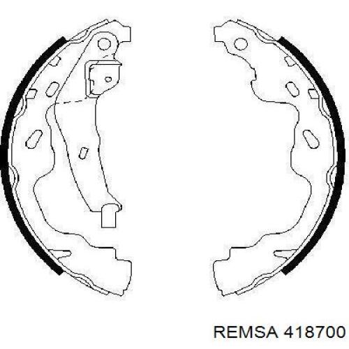 Гальма робочі задні ножні і гальмівні барабани Remsa 418700