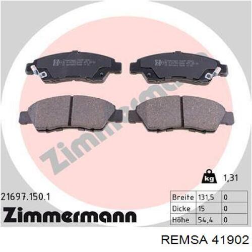 Гальмівні колодки Remsa 41902 ціна, від 16.86 USD
