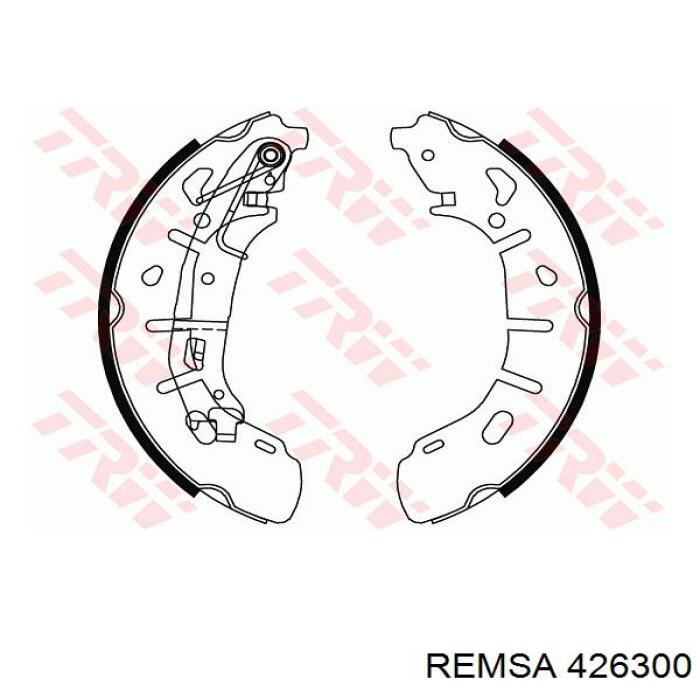 Колодки гальмові задні, барабанні 426300 Remsa