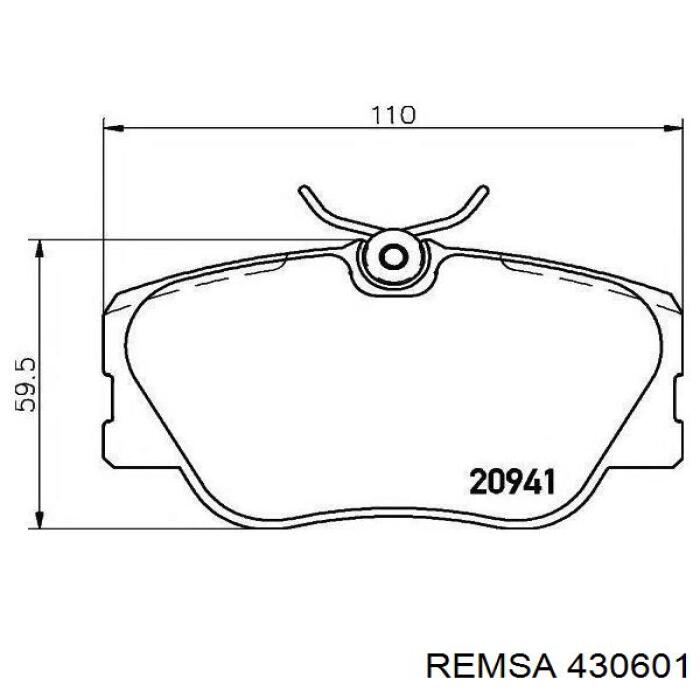 Колодки гальмові задні, барабанні 430601 Remsa