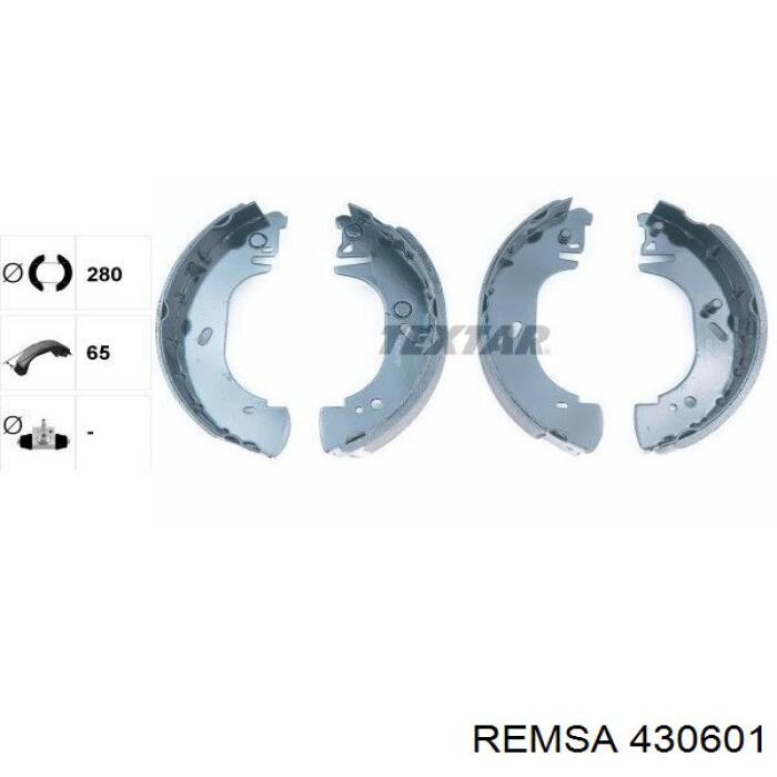 Колодки гальмові задні, барабанні 430601 Remsa