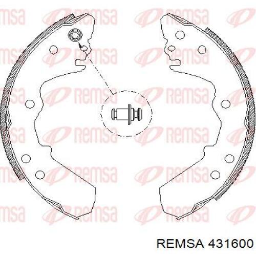 Колодки гальмові задні, барабанні 431600 Remsa