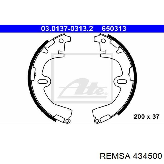 Колодки гальмові задні, барабанні Remsa 434500 ціна, від 15.23 USD