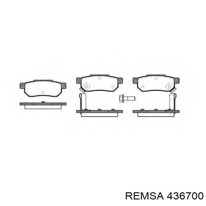 Колодки гальмові задні, барабанні Remsa 436700 ціна, від 17.28 USD