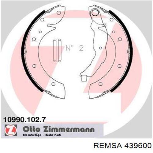 Колодки гальмові задні, барабанні 439600 Remsa