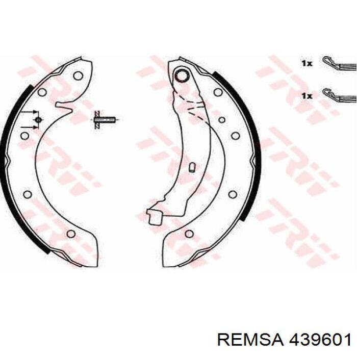 Колодки гальмові задні, барабанні Remsa 439601 ціна, від 20.40 USD