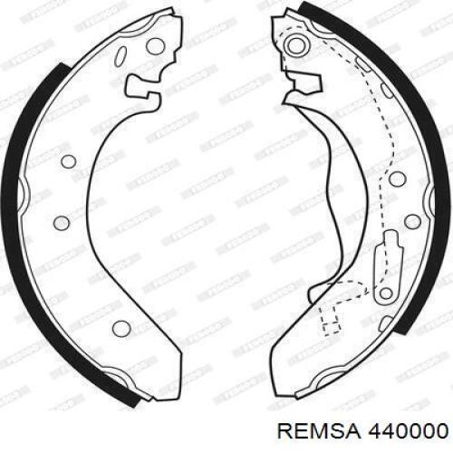 Колодки гальмові задні, барабанні 440000 Remsa