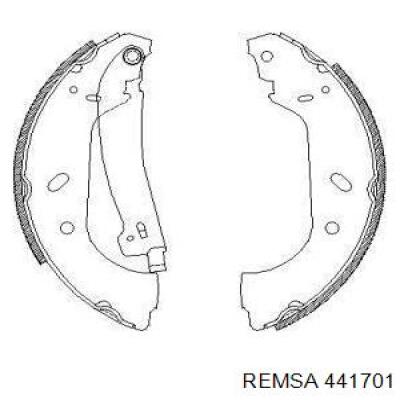 Колодки гальмові задні, барабанні 441701 Remsa