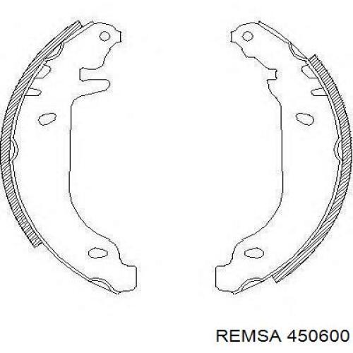 Колодки гальмові задні, барабанні 450600 Remsa