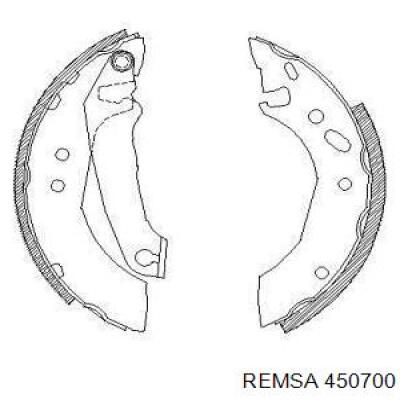 Колодки гальмові задні, барабанні 450700 Remsa