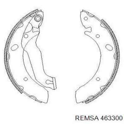 Колодки гальмові задні, барабанні 463300 Remsa