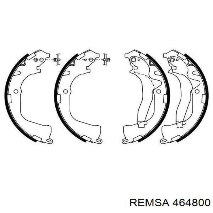 Колодки гальмові задні, барабанні Remsa 464800 ціна, від 48.53 USD