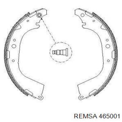 Колодки гальмові задні, барабанні Remsa 465001 ціна, від 36.16 USD