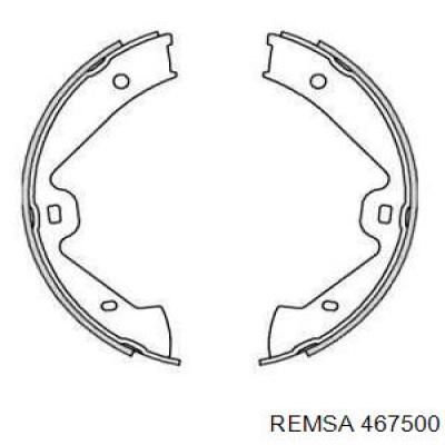 Колодки ручника/стоянкового гальма 467500 Remsa