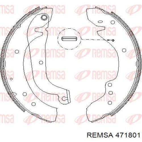 Колодки гальмові задні, барабанні 471801 Remsa