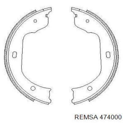 Колодки стоянкового гальма Remsa 474000