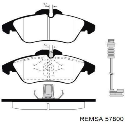 Тормозні колодки Remsa 57800