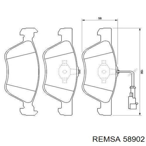 Тормозні колодки Remsa 58902