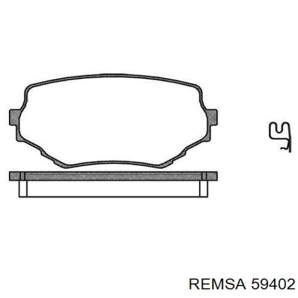 Передні тормозні колодки 59402 Remsa