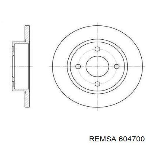 Диск переднього гальма Remsa 604700 ціна, від 22.03 USD