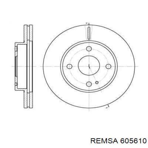 605610 Remsa диск гальмівний передній