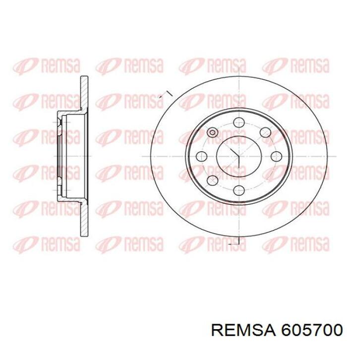 605700 Remsa диск гальмівний передній