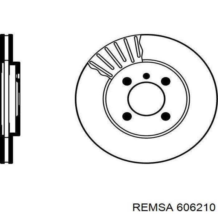 606210 Remsa Гальмо дискове переднє
