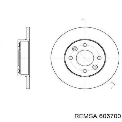 Диск гальмівний передній Remsa 606700