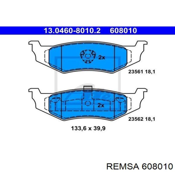 Диск переднього гальма Remsa 608010 ціна, від 22.21 USD