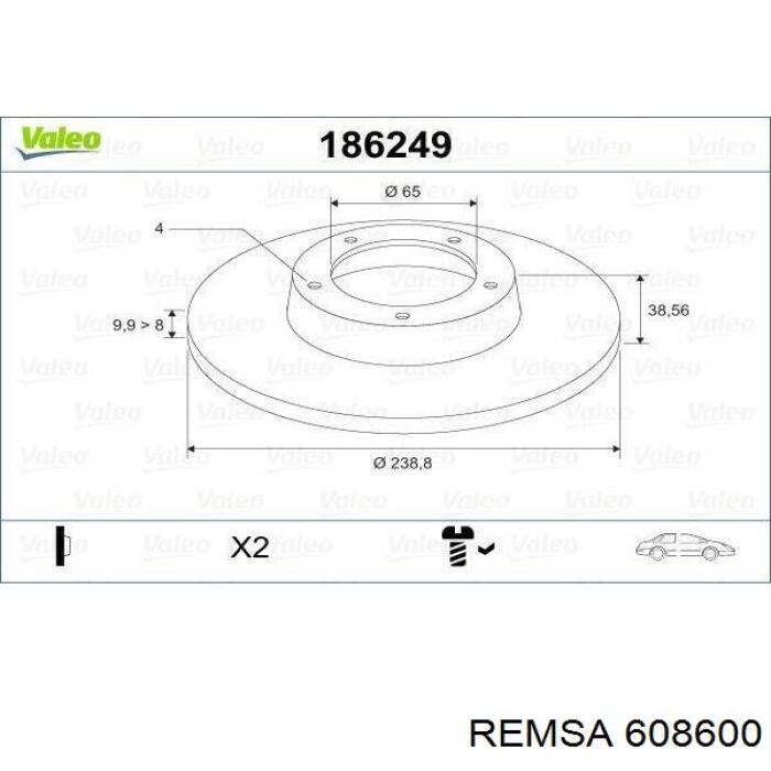 Купити 608600 Remsa Ротор гальмівний