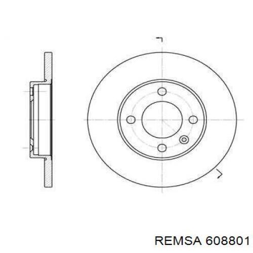 608801 Remsa диск гальмівний передній