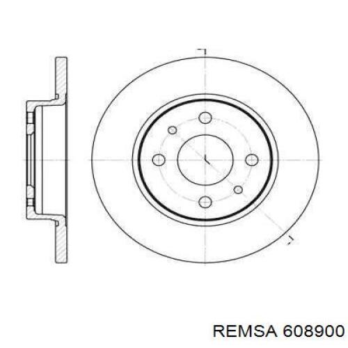 608900 Remsa диск гальмівний передній