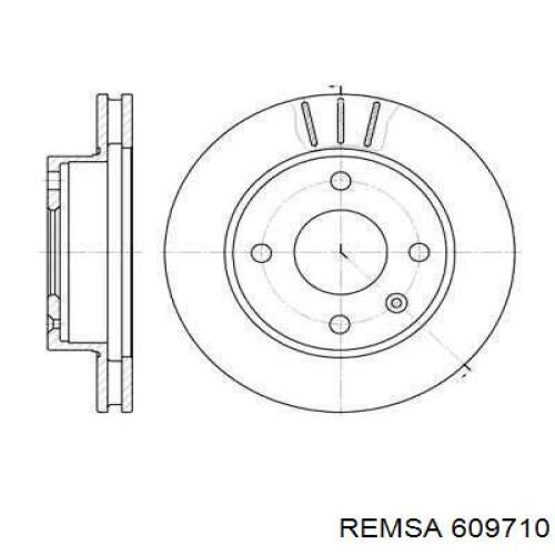 Диск гальмівний передній Remsa 609710