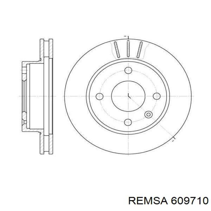 Диск гальмівний передній 609710 Remsa