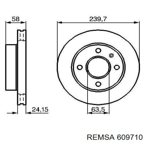 Диск переднього гальма Remsa 609710 ціна, від 28.52 USD