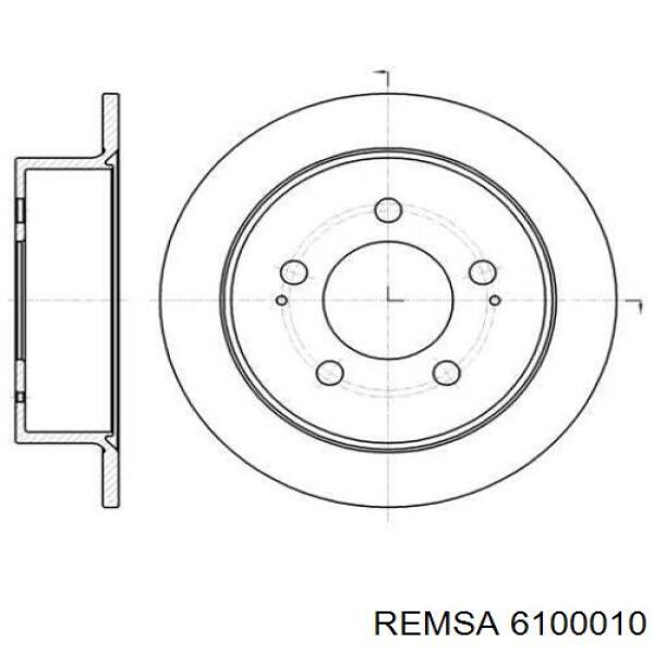 Гальмівні диски передні 6100010 Remsa