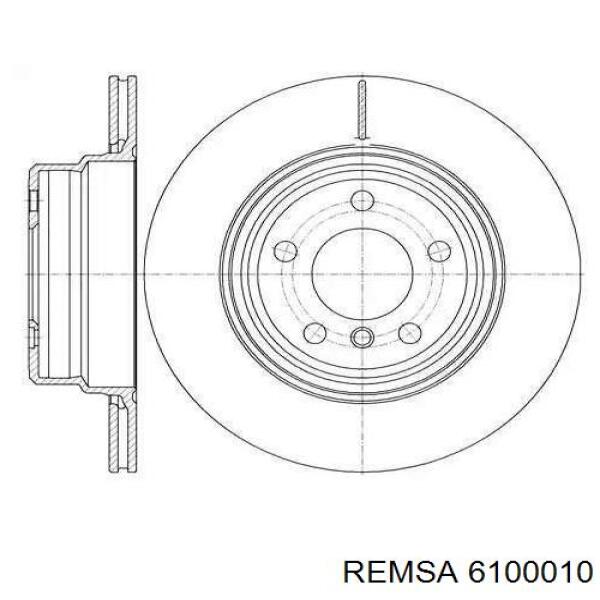 Диск гальмівний передній Remsa 6100010