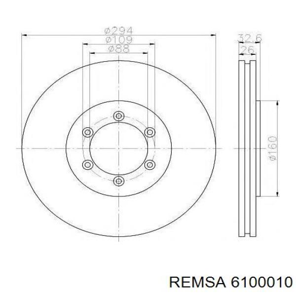 Купити 6100010 Remsa Ротор гальмівний