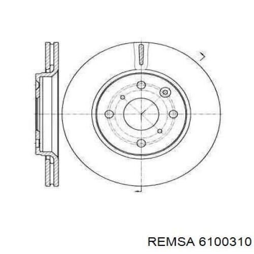 Диск переднього гальма Remsa 6100310 ціна, від 29.54 USD