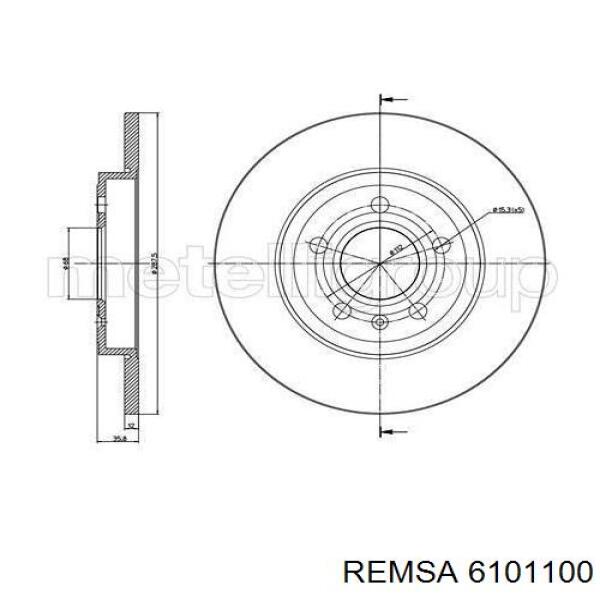 Гальмівні диски 6101100 Remsa