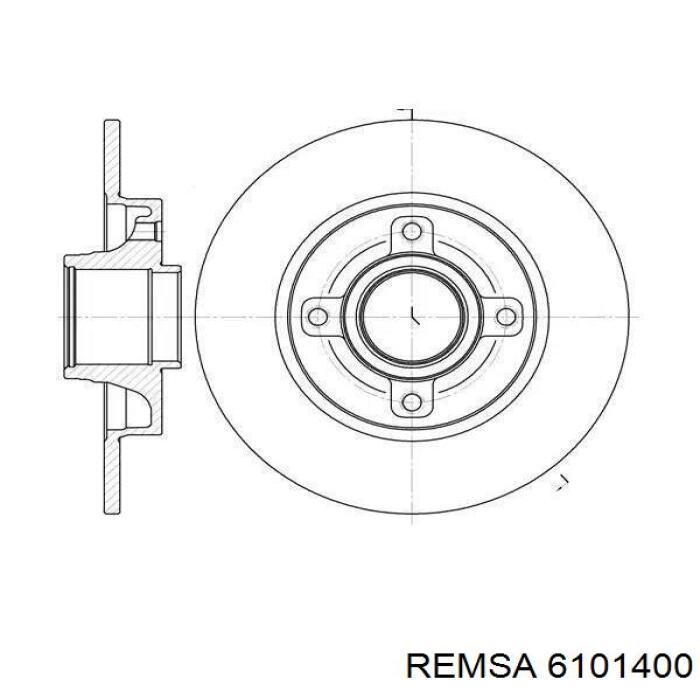 Купити 6101400 Remsa Диск заднього гальма