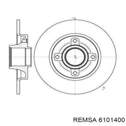 6101400 Remsa диск гальмівний задній